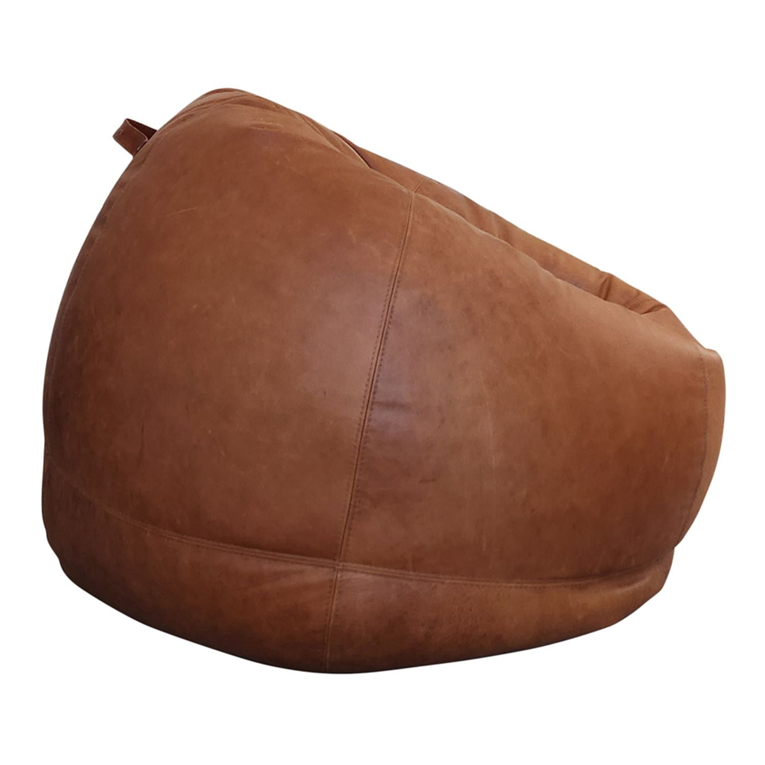 Genuine Leather Bean Bag Chair - The Big Pear - Tan – Luxeloungers